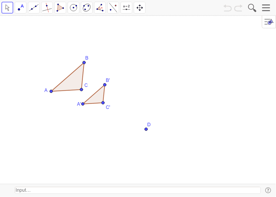 Study the given dilation.