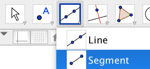 To construct and measure segments, draw them with the segment tool.