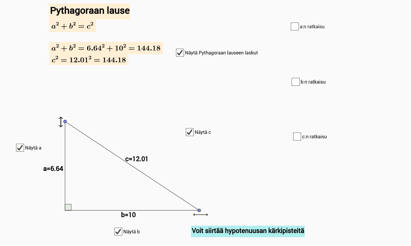 GeoGebra Applet