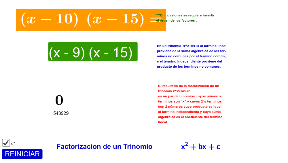 Caso 5 De Factorizacion Trinomio De La Forma X 2n Bx N C Geogebra