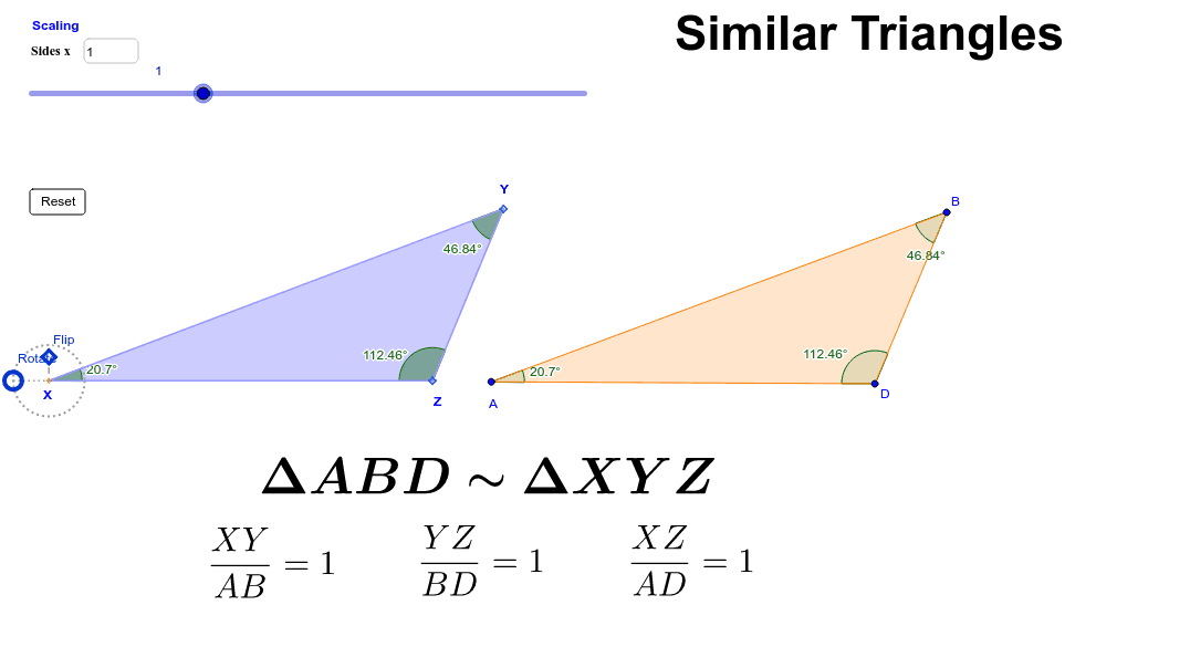 Unit 2 Lesson 9 Side Length Quotients In Similar Triangles GeoGebra