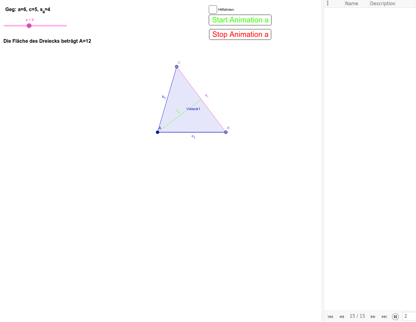 GeoGebra Applet