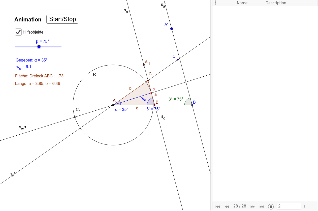 GeoGebra Applet