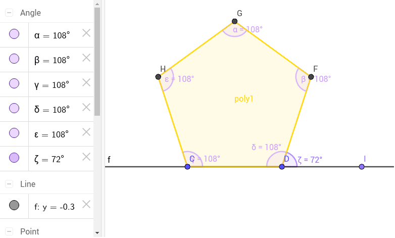Interior And Exterior Angles Of A Regular Polygon Geogebra