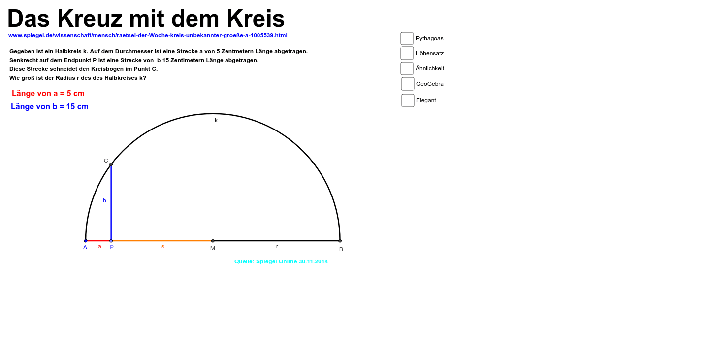 GeoGebra Applet