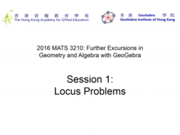 2016 MATS3210 Session 1: Locus Problems