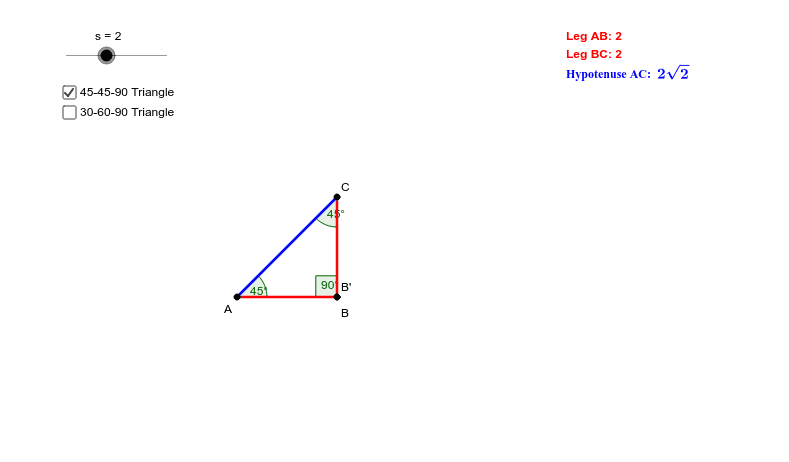 Special right triangles