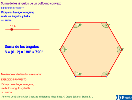 Triángulos en poligonos – GeoGebra