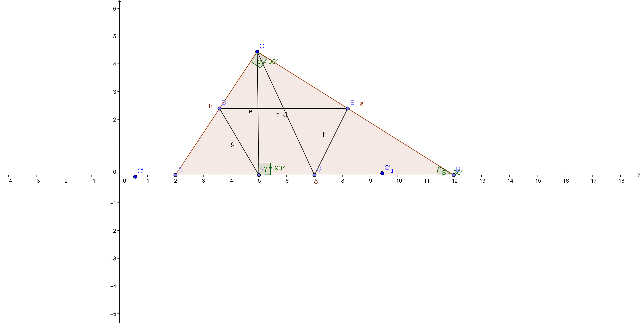 Правоъгълен триъгълник с трапец