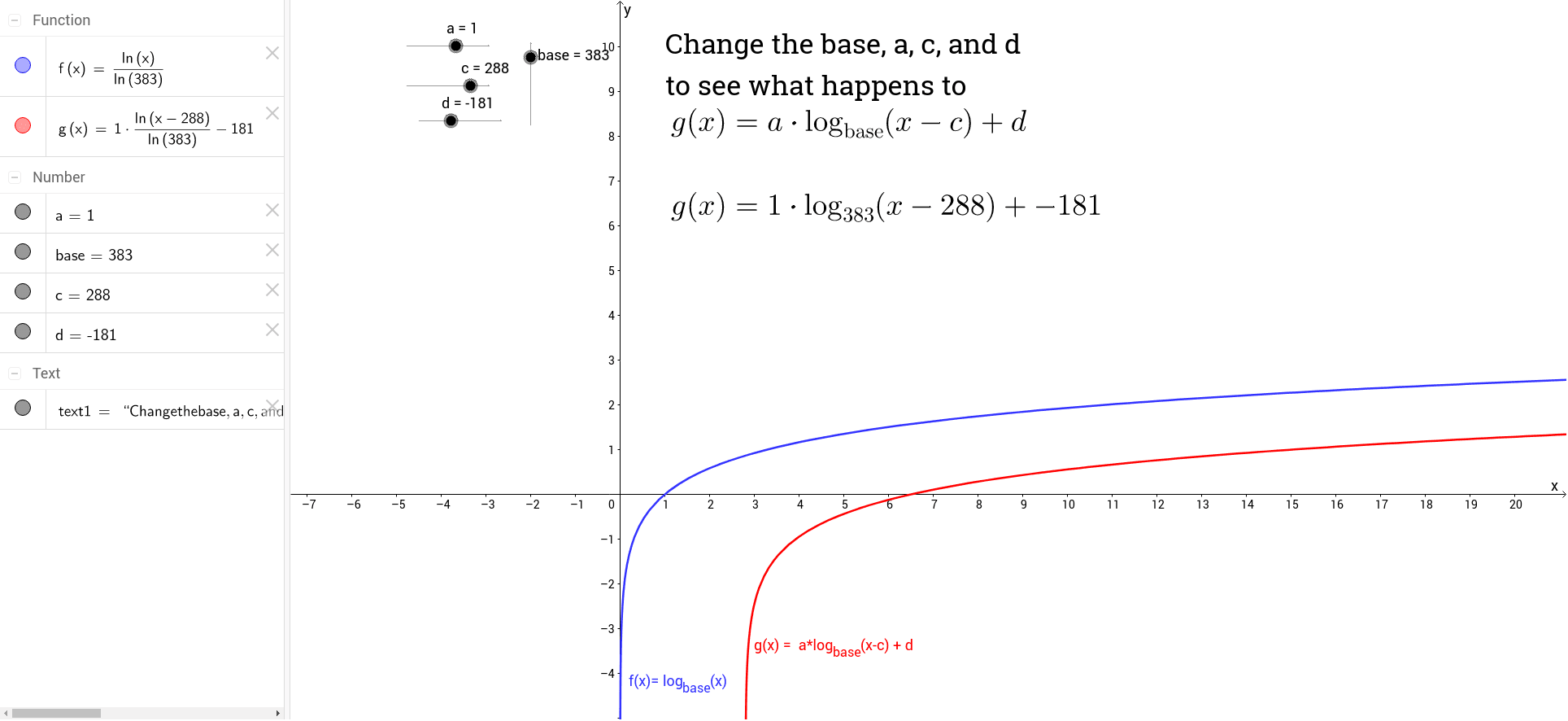 GeoGebra Applet