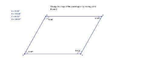 Angles in a Parallelogram – GeoGebra