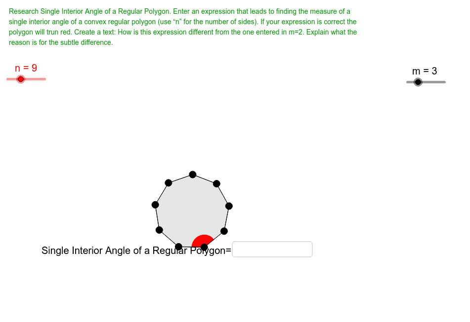 Sum Of Exterior Angles Of Polygons Geogebra