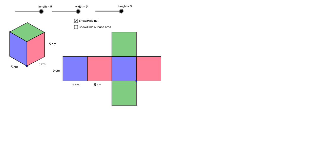 Surface Area of Rectangular Prism GeoGebra Surface Area of Rectangular Prism GeoGebra