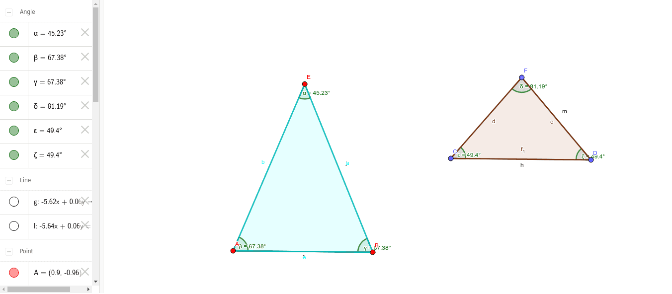 Segi Tiga Sama Kaki Geogebra