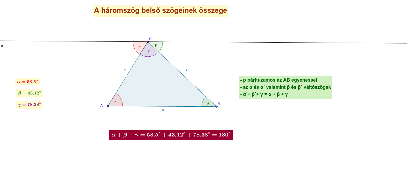 négyszögek belső szögeinek összege kalkulátor