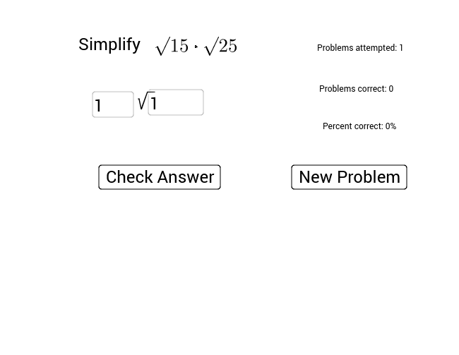 Multiplying Square Roots GeoGebra