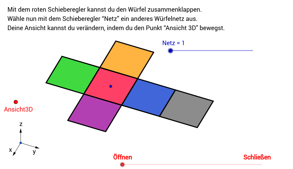 Die 11 Netze eines Würfels