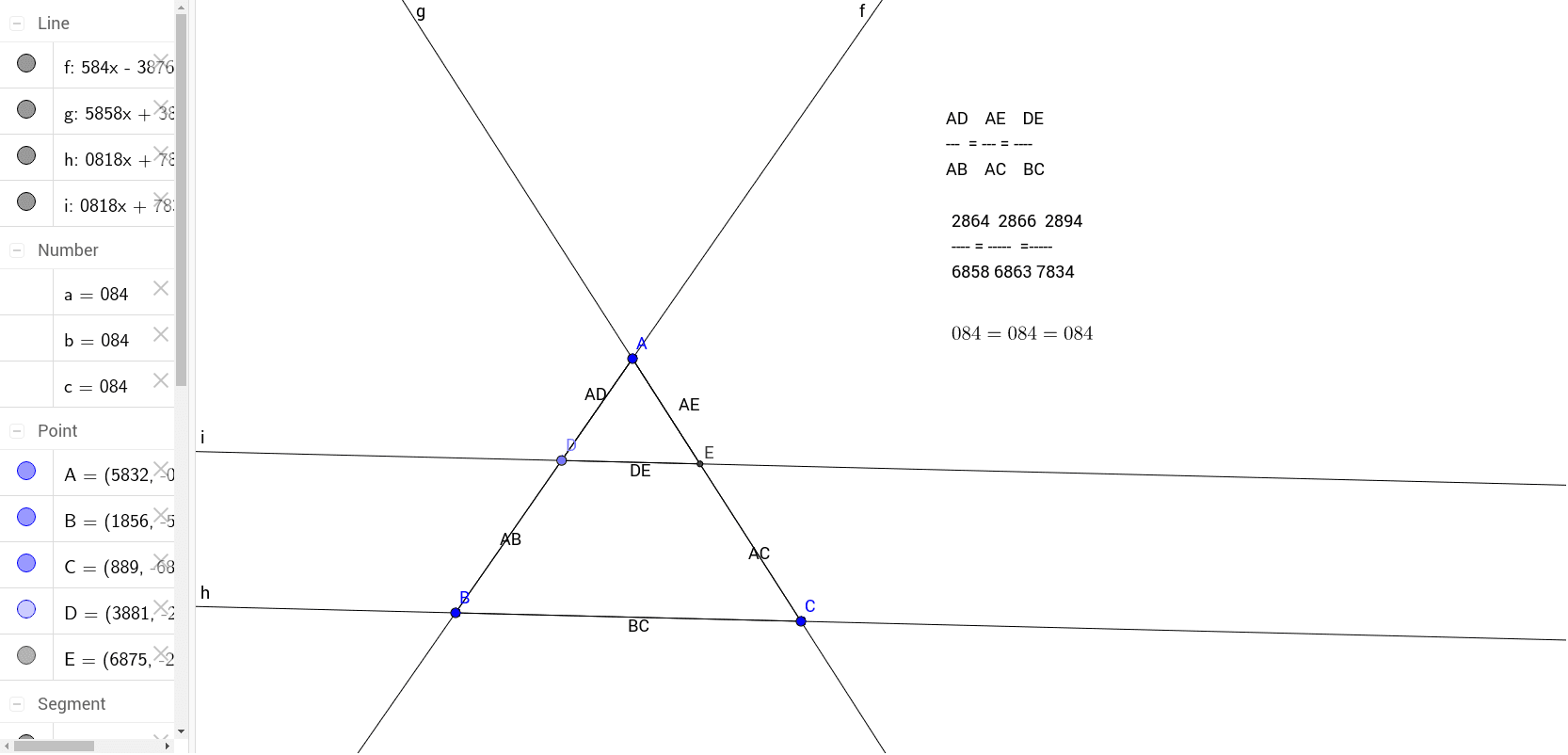 Comment Démontrer Que Deux Droites Sont Parallèles Thalès Théorème de Thalès – GeoGebra