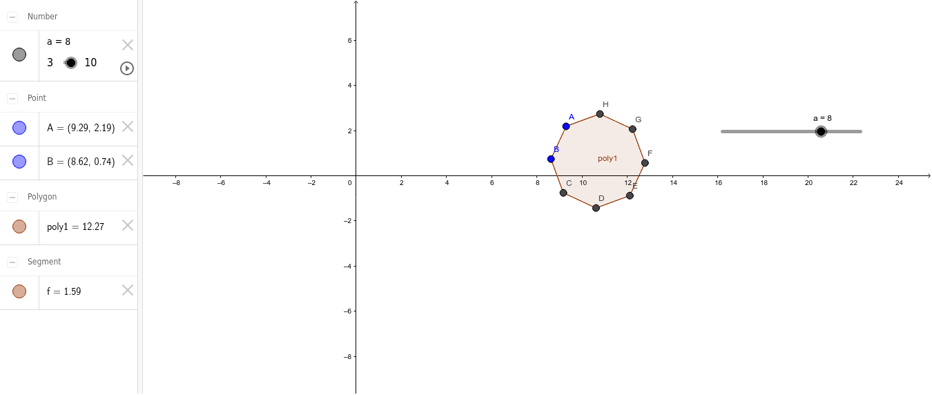 Polygon with slider GeoGebra