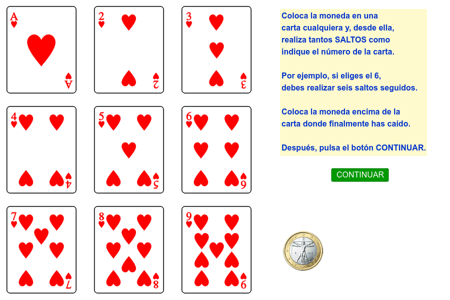 juego de cartas 9 cartas