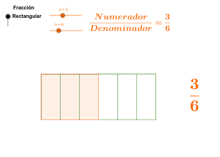 Dibuja Fracciones Propias Geogebra