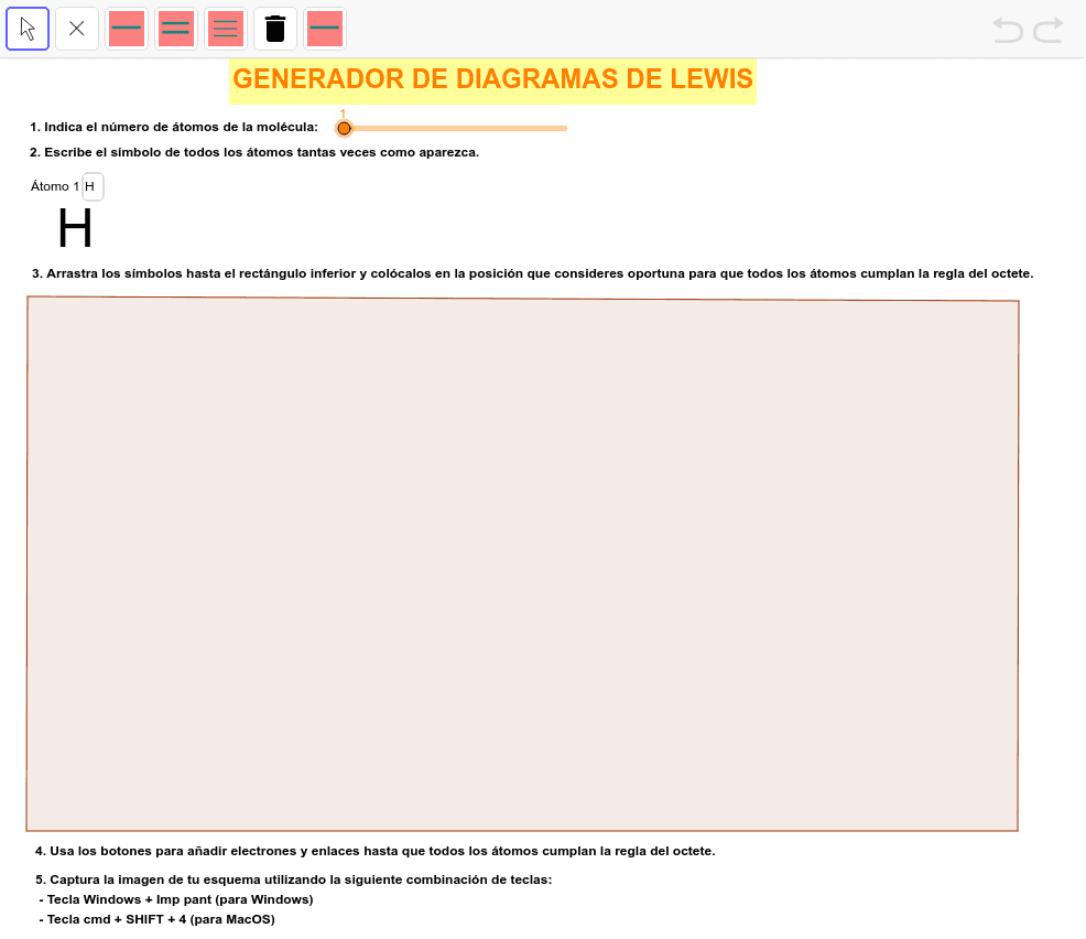 Generador de diagramas de Lewis – GeoGebra
