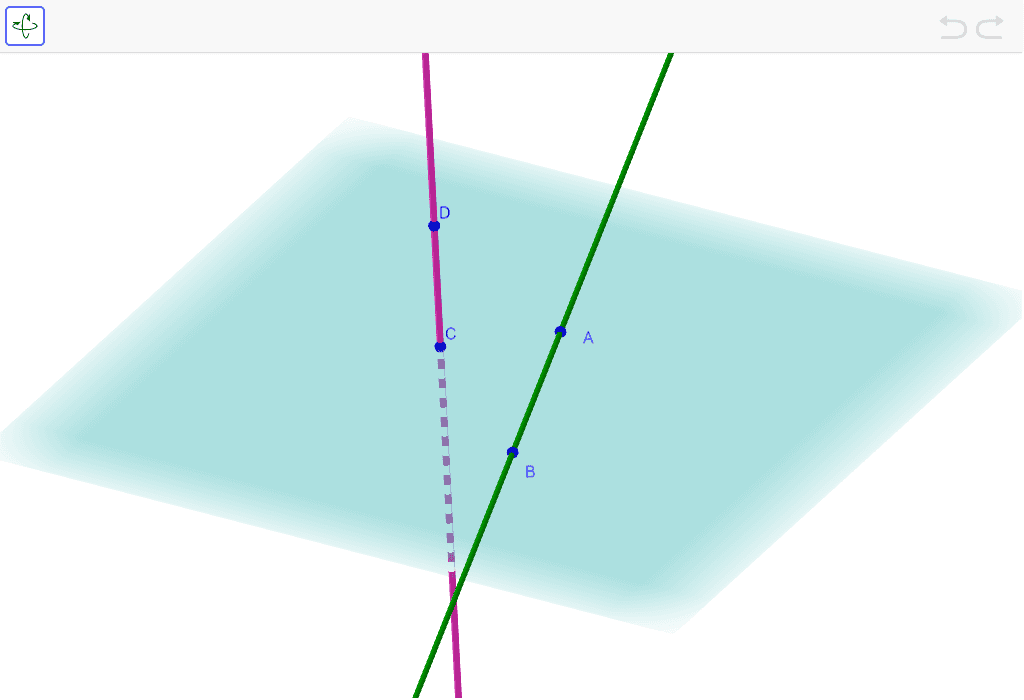 Skew Lines Example GeoGebra