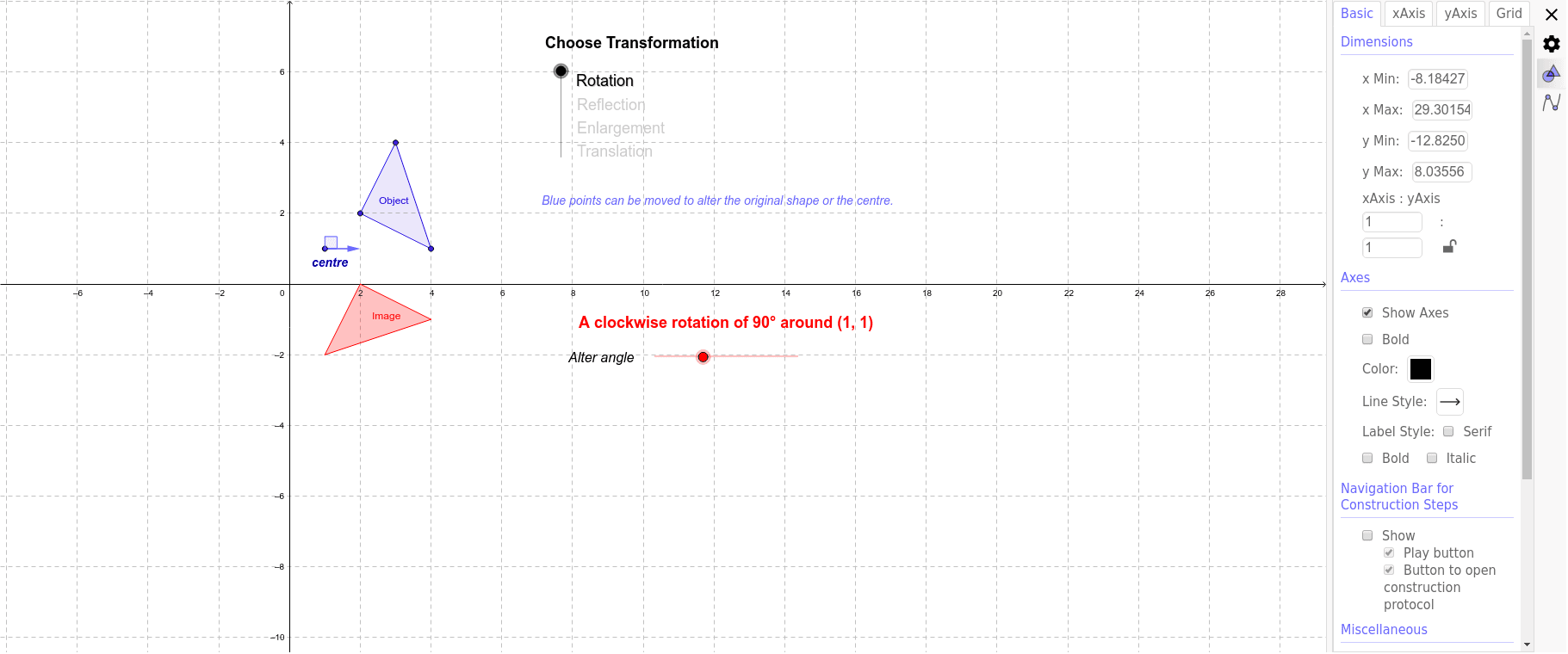 Transformations Igcse Geogebra Transformations Igcse Geogebra