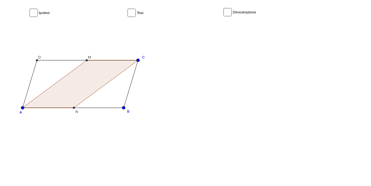 Nel parallelogramma ABCD conduci la bisettrice dell'angolo A, ....