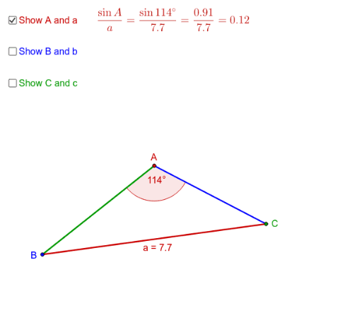 Sine Law – GeoGebra