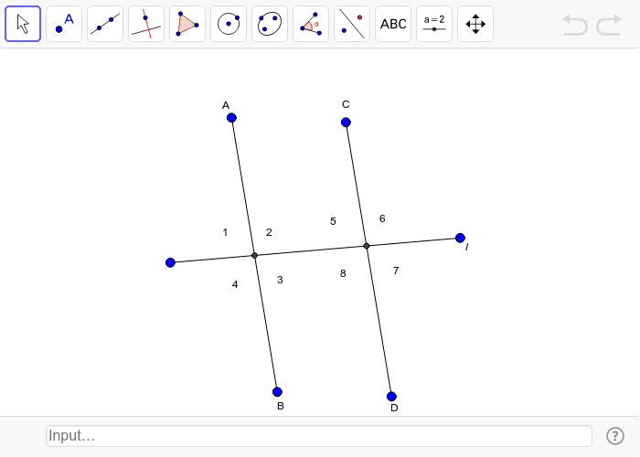 Parallel Lines Cut By A Transversal GeoGebra