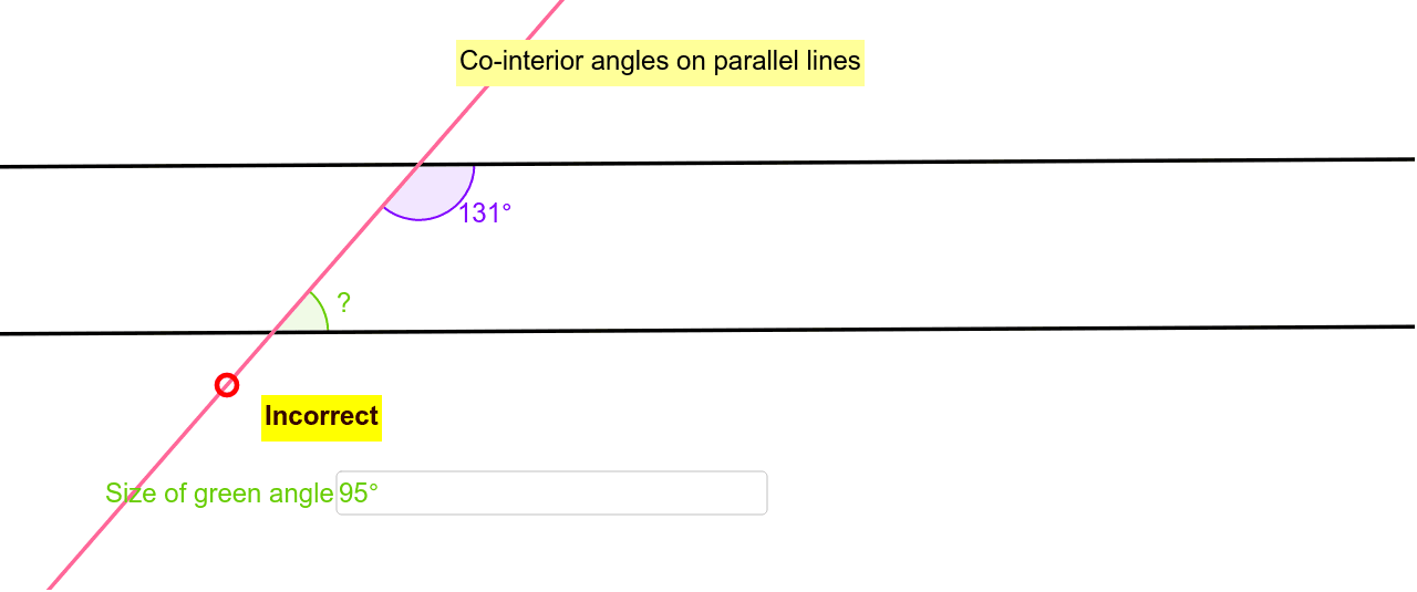 Co Interior Angle Size Checker Geogebra