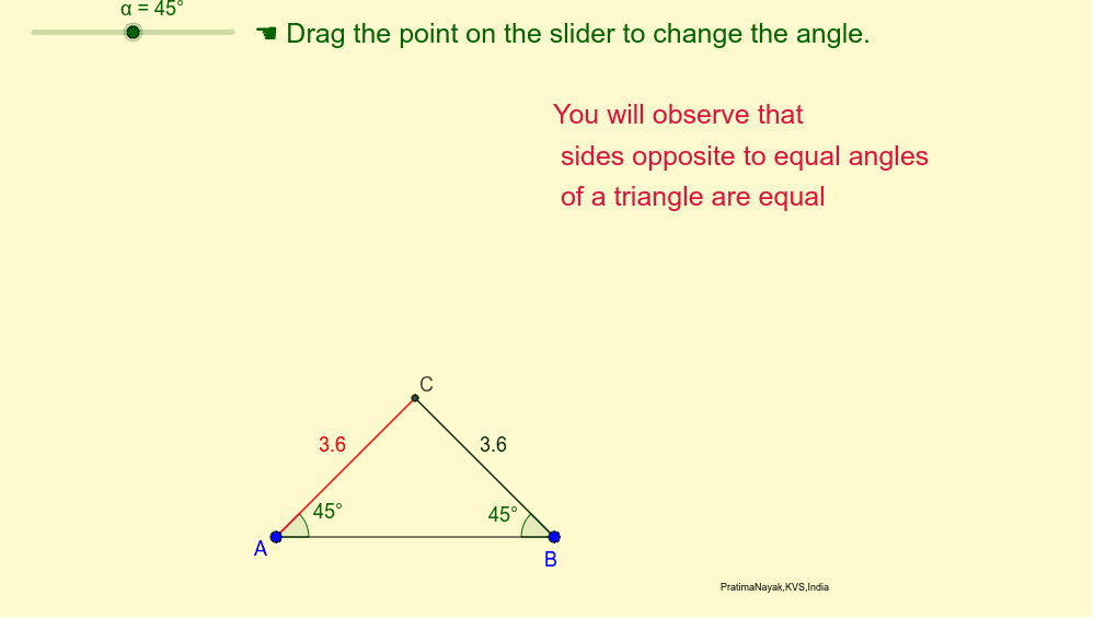 Property of Isosceles Triangle2 GeoGebra
