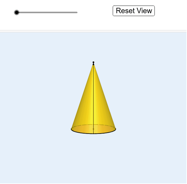 Net of a Cone GeoGebra