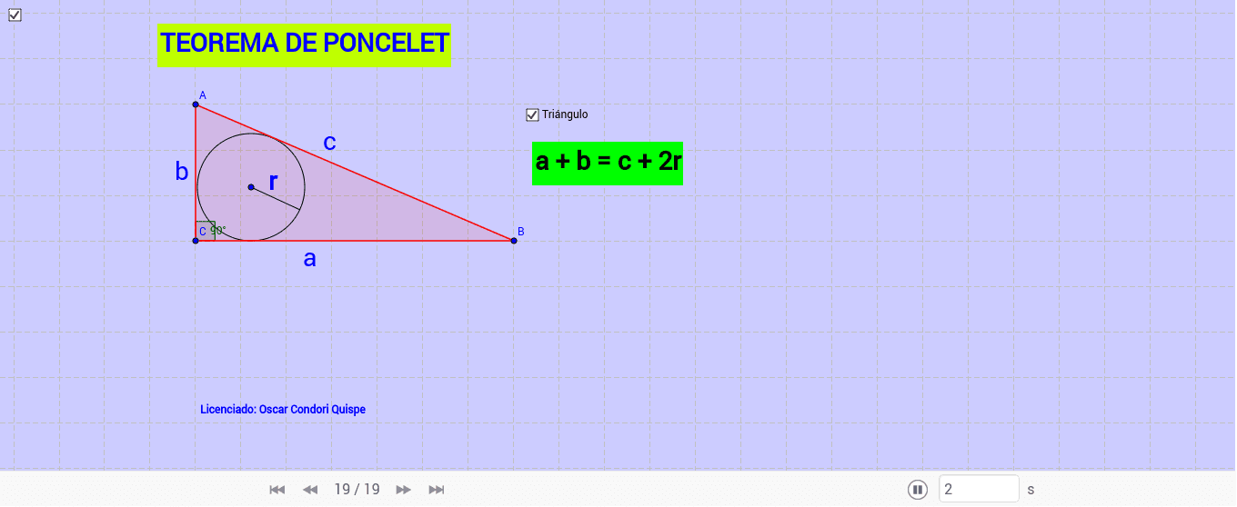Seja a e b , os catetos de um triângulo de hipotenusa c Material-PYF3hx5W
