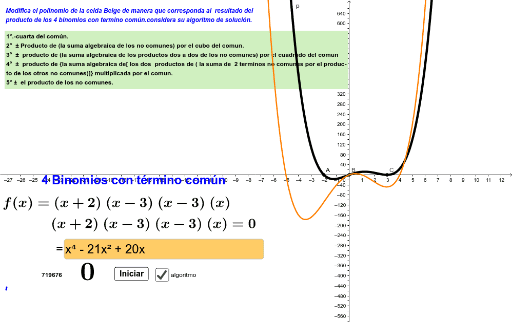 Binomios con término común 4 – GeoGebra
