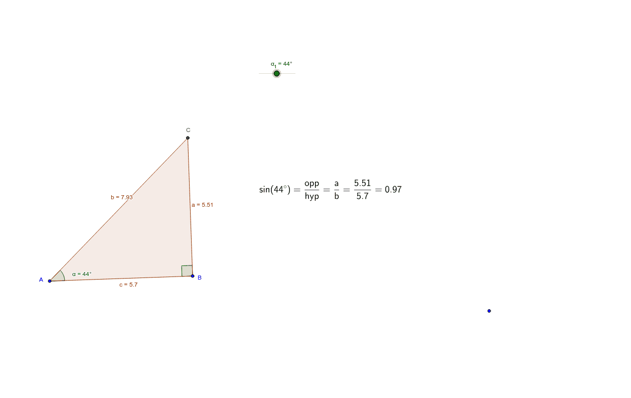 Trig Ratios a calculator GeoGebra