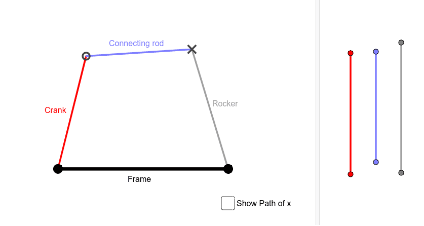 Four-bar Mechanisms – GeoGebra Four-bar Mechanisms – GeoGebra