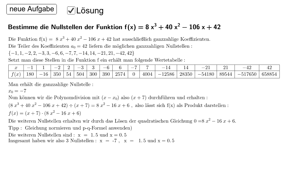 Nullstellen Von Ganzrationalen Funktionen 3 Grades Geogebra