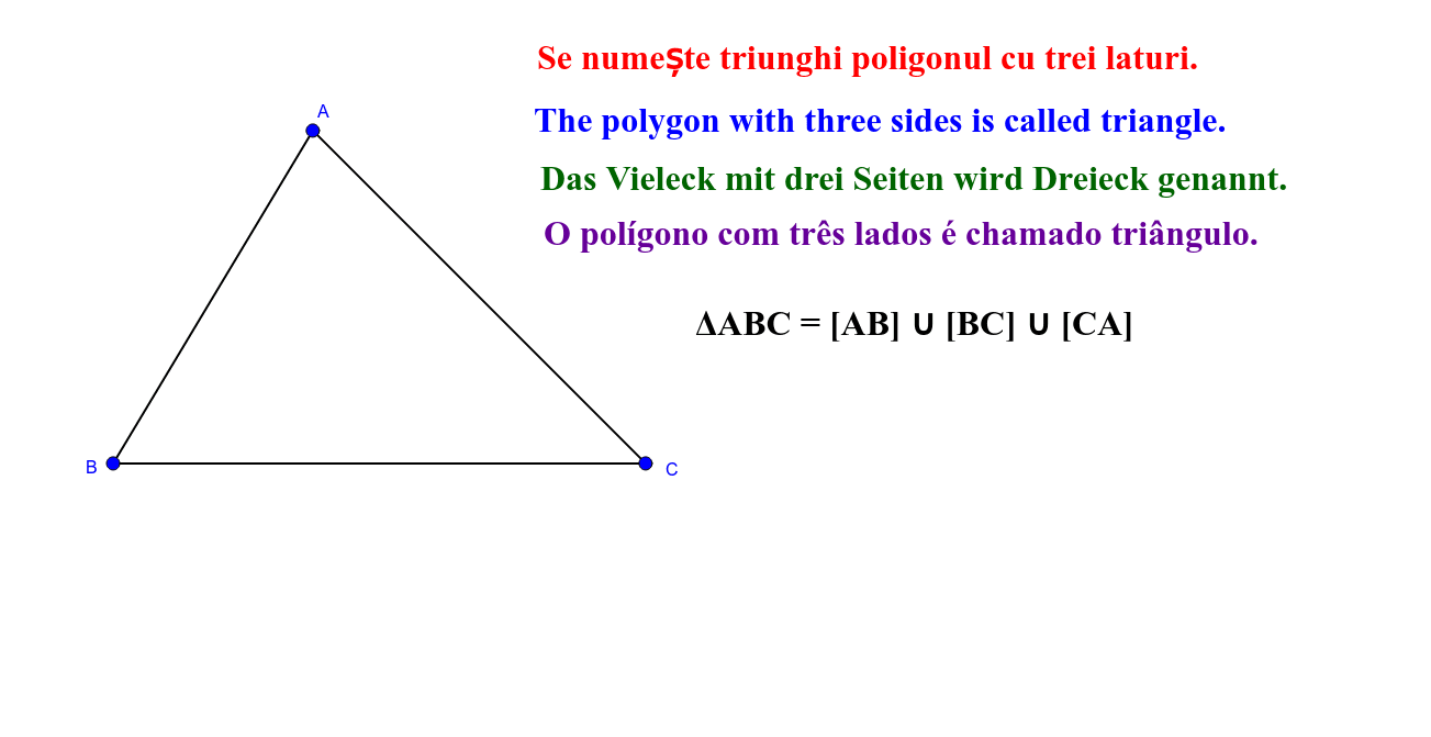 The triangle Definition GeoGebra