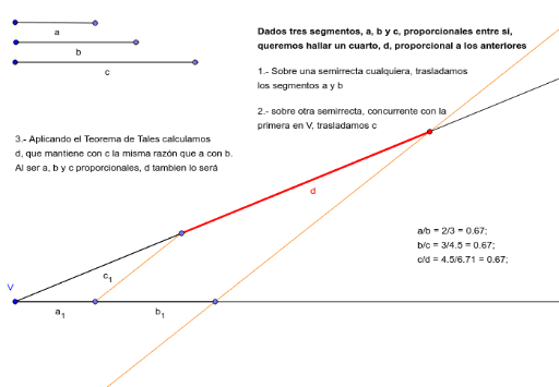 Cuarta proporcional – GeoGebra Cuarta proporcional – GeoGebra