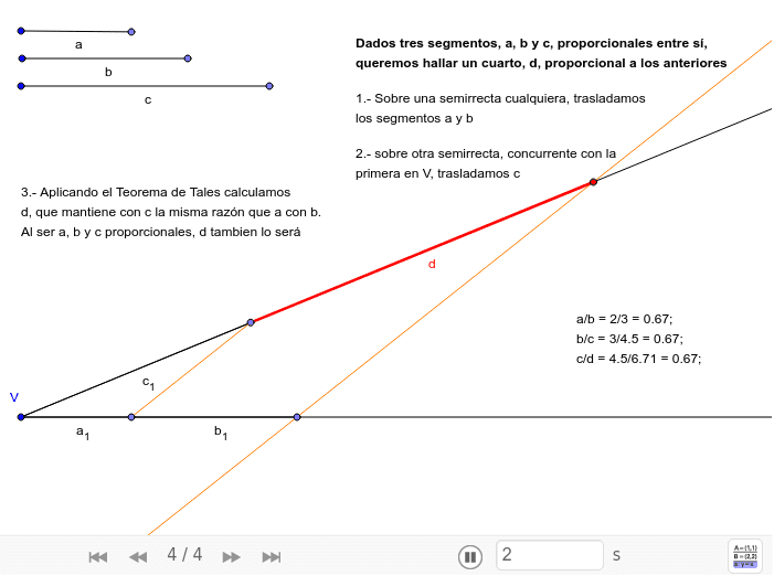 Cuarta proporcional – GeoGebra Cuarta proporcional – GeoGebra