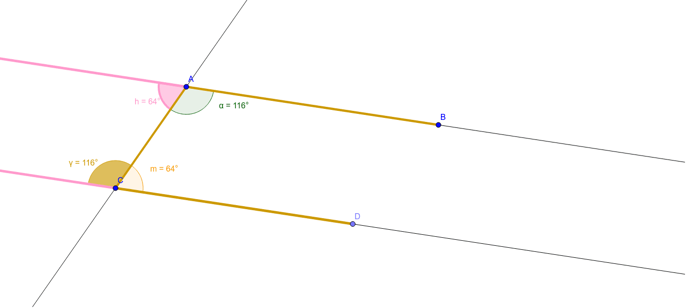 Sum Of Co Interior Angles Equal 180 Degrees Geogebra