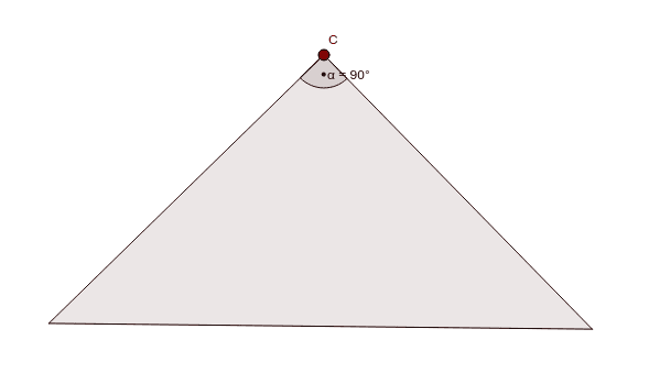 Ziehe an dem oberen, roten Punkt. Welche geometrische Form, wird durch die Spur erzeugt?