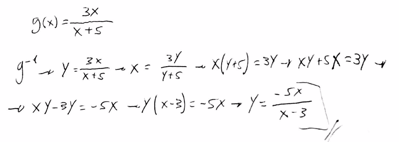 Cálculo de función opuesta (inversa)