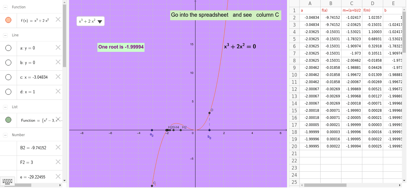 Bisection clearance method calculator