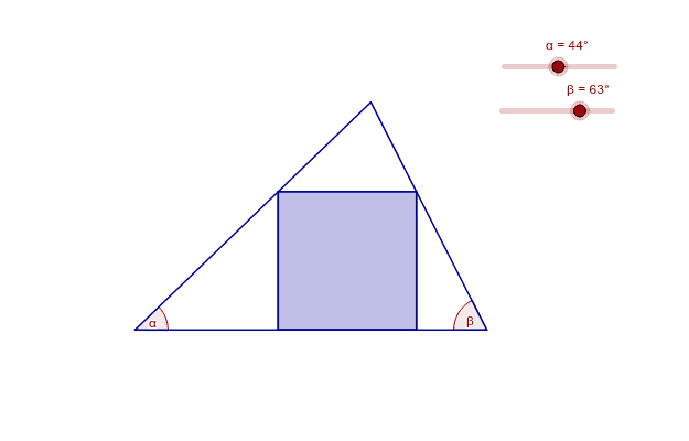 Square Inscribed In Triangle Geogebra Square Inscribed In Triangle Geogebra