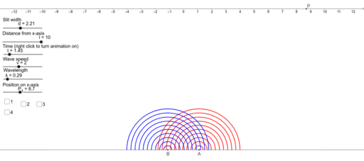Young's Double Slit Experiment – GeoGebra Young's Double Slit Experiment – GeoGebra
