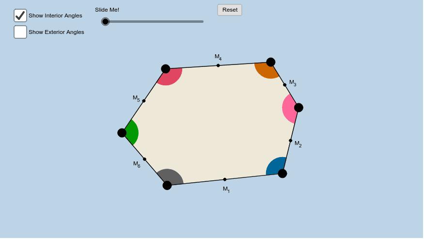 Hexagon Angle Theorems Geogebra