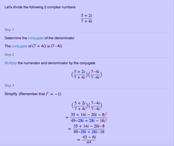 Here's an example of a worked division problem: